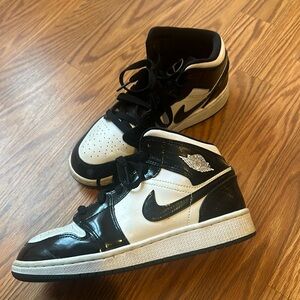 Black and white high top Air Jordan